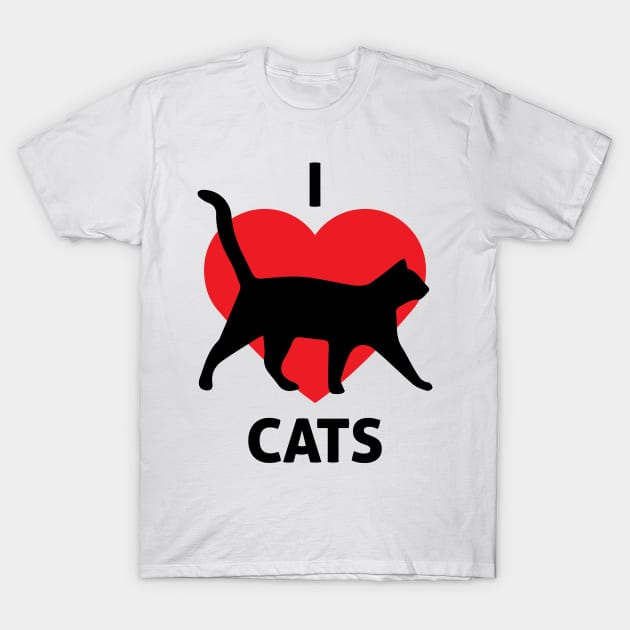 I Love Cats - Cat Lover Cats T-Shirt by fromherotozero